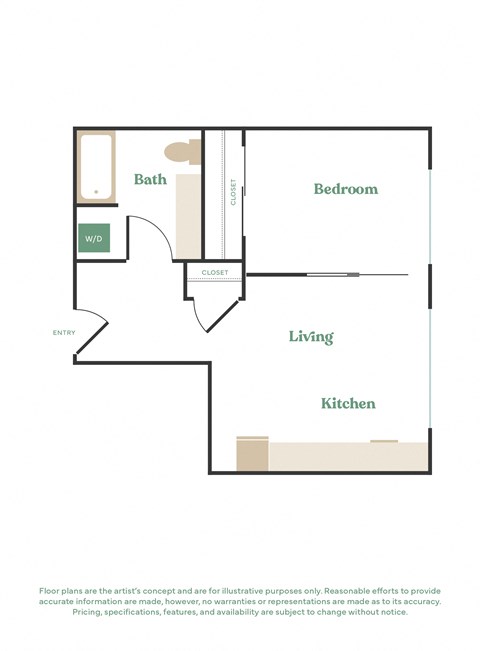 a floor plan of a house with a bedroom and a living room